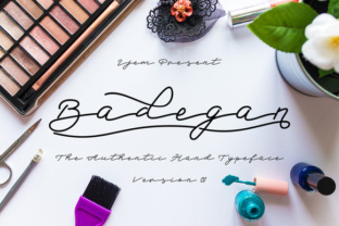 Badegan Script: A Modern Handwritten Calligraphy Font