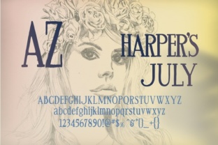 Discover the Timeless Charm of AZ Harpers July Font