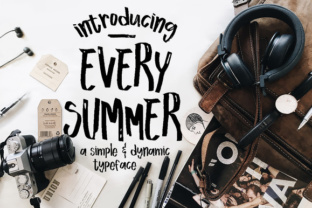 Every Summer: A Dynamic and Fun Summery Font for Editorial Design