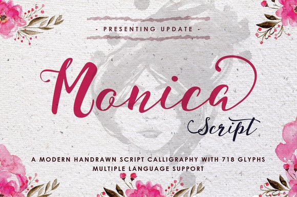 Monica: A Beautiful Calligraphy Script for Crafters
