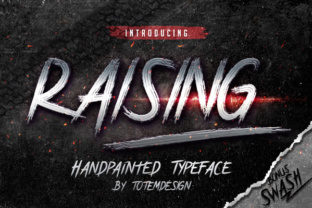 Raising: A Grungy Handbrushed Font for Editorial Design